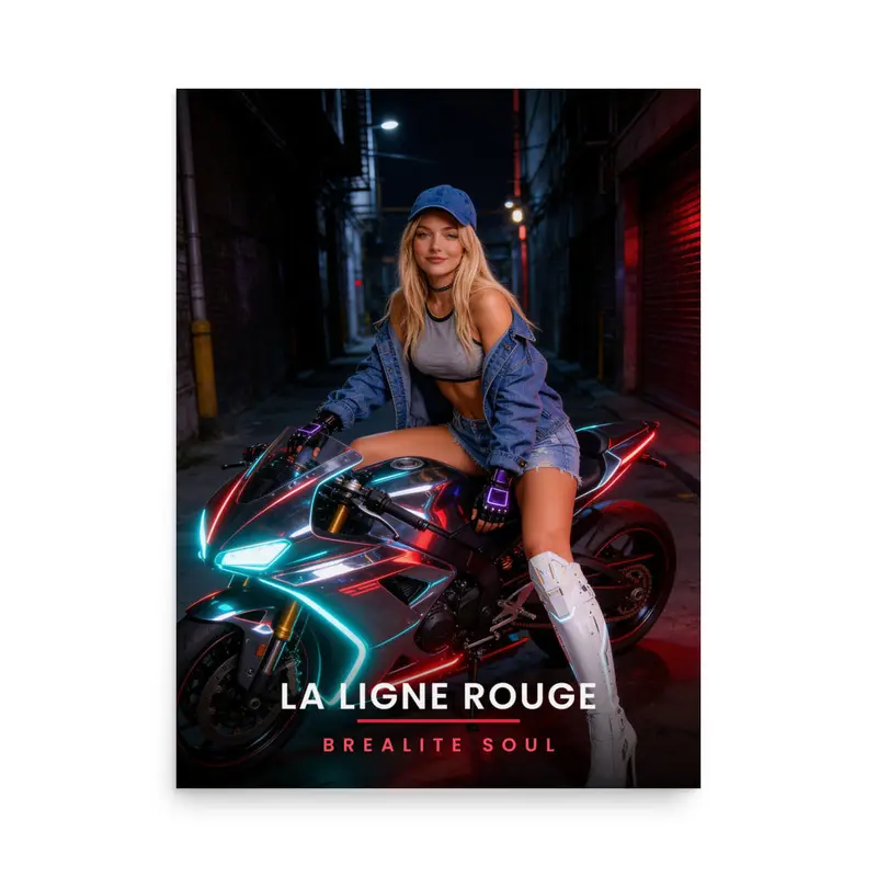 Affiche Brealite Soul « La moto » – La Ligne Rouge