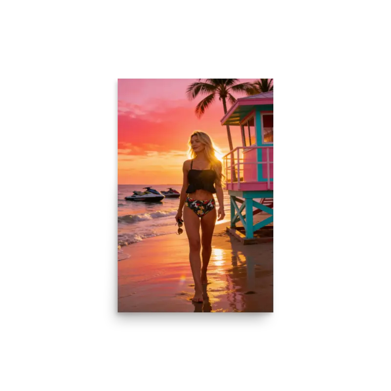 Affiche Brealite Soul « La plage » – Neon Coast