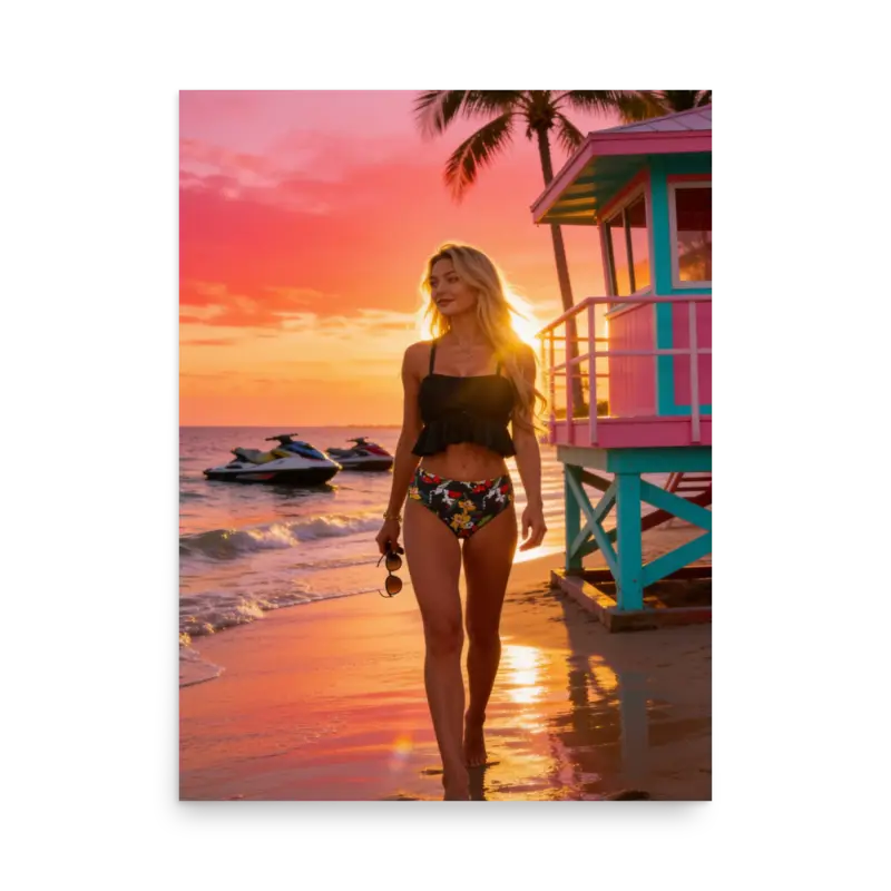 Affiche Brealite Soul « La plage » – Neon Coast