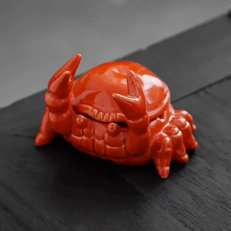 Cendrier en céramique à couvercle – Forme crabe