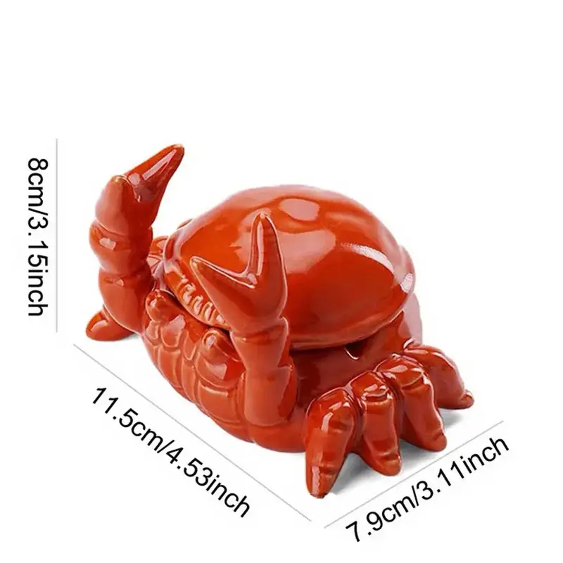 Cendrier en céramique à couvercle – Forme crabe