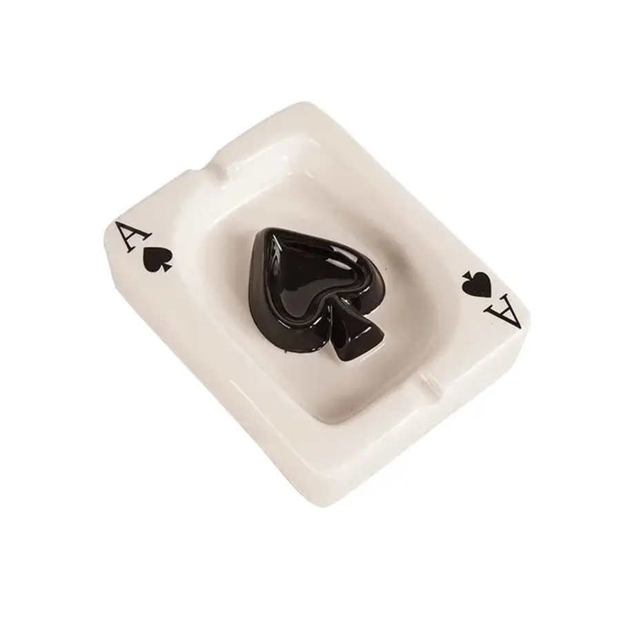 Cendrier en porcelaine – Motif carte à jouer, 4 versions – vue 10 | Chillvibes
