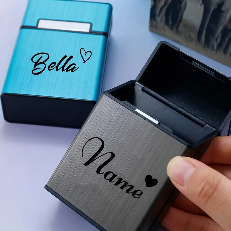 Etui compact personnalisé – Boîtier métal gravé – vue 2 | Chillvibes