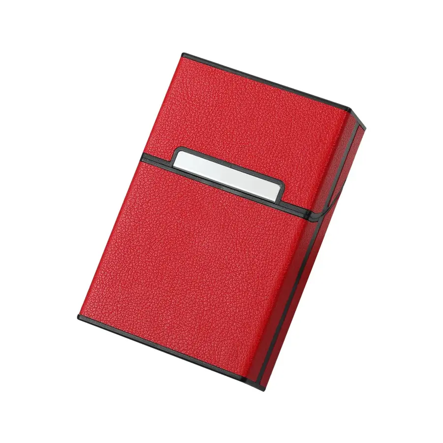 Etui compact PU & acrylique – Finition bicolore noir et rouge | Chillvibes