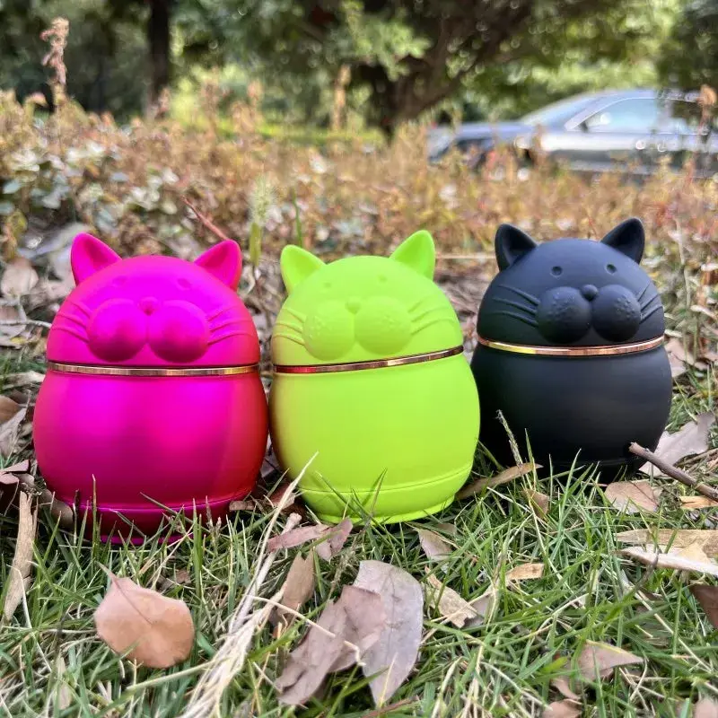 Cute Cat Shape Metal Smoking Grinder Zinc Alloy Cigarette Grinder Spice Grinder Tool | Chillvibes