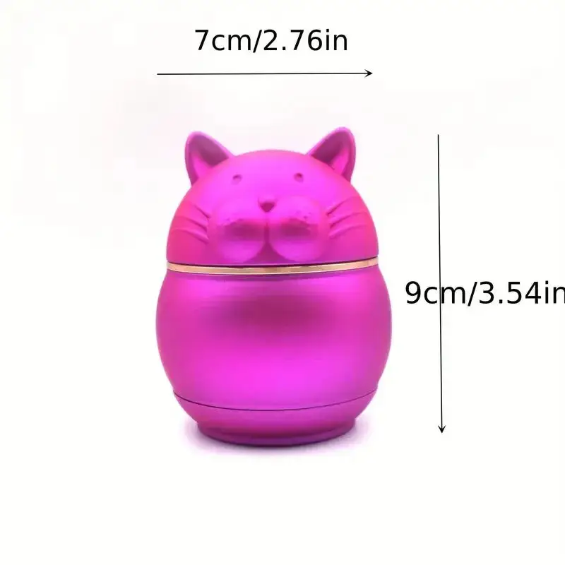 Cute Cat Shape Metal Smoking Grinder Zinc Alloy Cigarette Grinder Spice Grinder Tool – vue 2 | Chillvibes