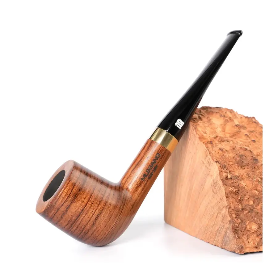Jibill Handmade Tobacco Pipe Straight Handle Billiard Ball 9mm Pipe Channel Solid Wood Acrylic Mouth Father Gift | Chillvibes
