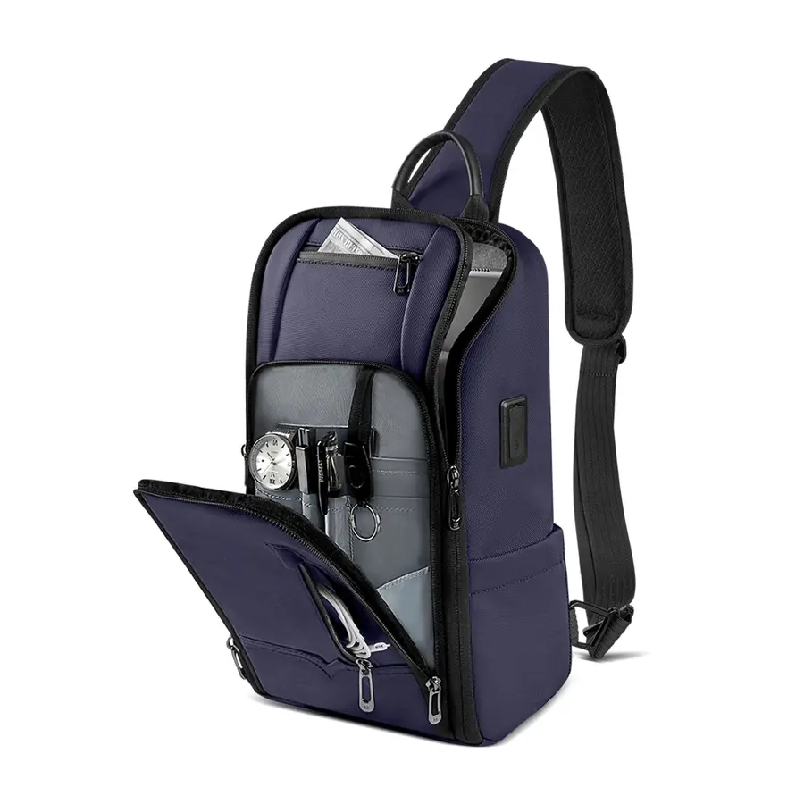 Sac bandoulière homme – Port USB, fermeture anti-vol | Chillvibes