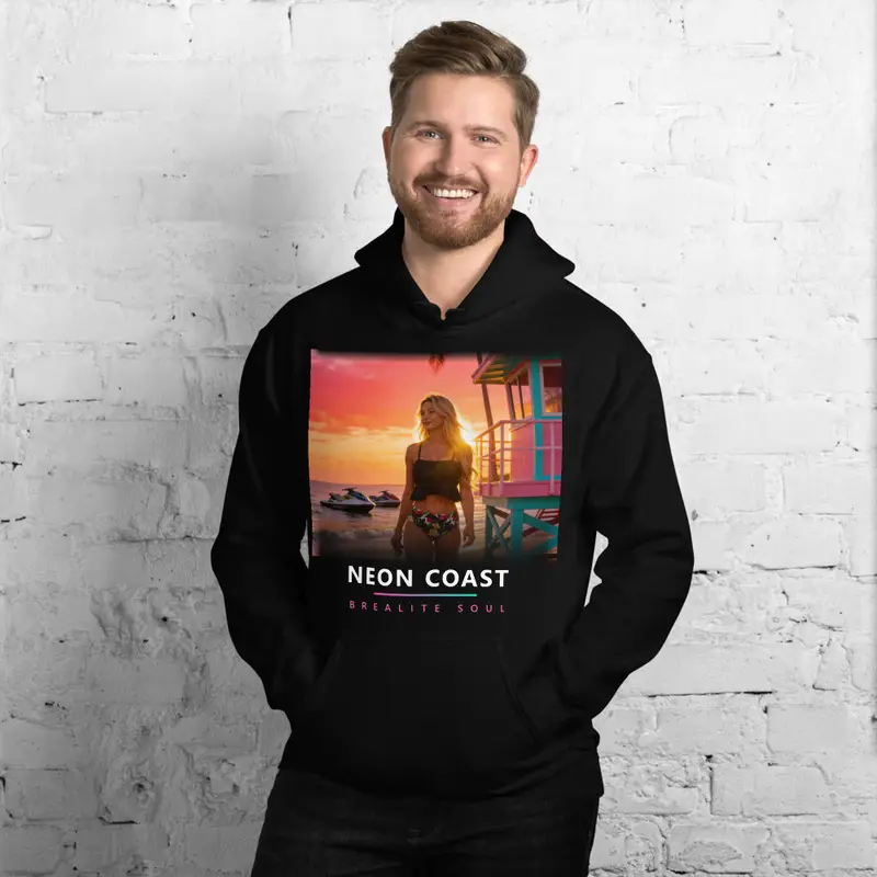 Sweat à capuche Brealite Soul « La plage » – Neon Coast — vue 2