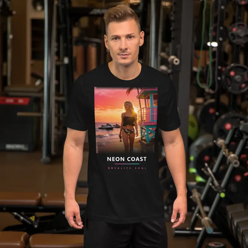 T-shirt Brealite Soul « La plage » – Neon Coast — vue 2