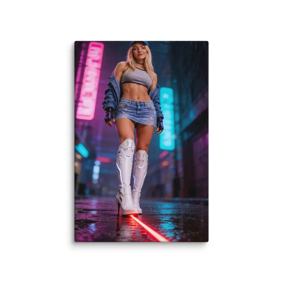 Toile Brealite Soul « Néon sous la pluie » – La Ligne Rouge