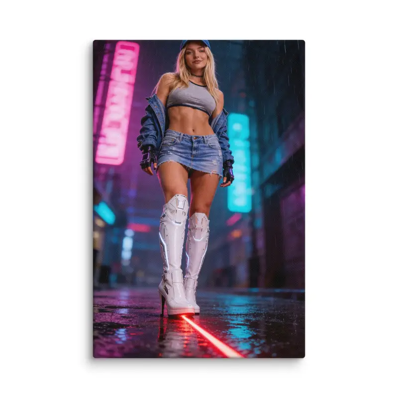 Toile Brealite Soul « Néon sous la pluie » – La Ligne Rouge