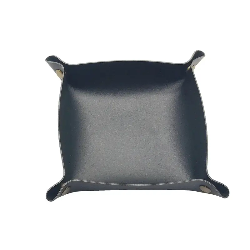 Plateau vide-poche pliable en cuir – 20 cm